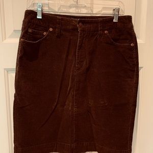 Brown corduroy skirt